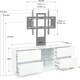 image 9 of Centurion Supports AVITUS ULTRA Gloss White Remote Friendly White Door with 4-White Drawers up to 65" Flat Screen TV Cabinet with Mounting Arm White