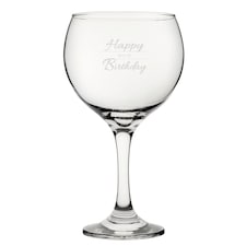 Personalised Birthday Mum Gin Balloon Cocktail Glass