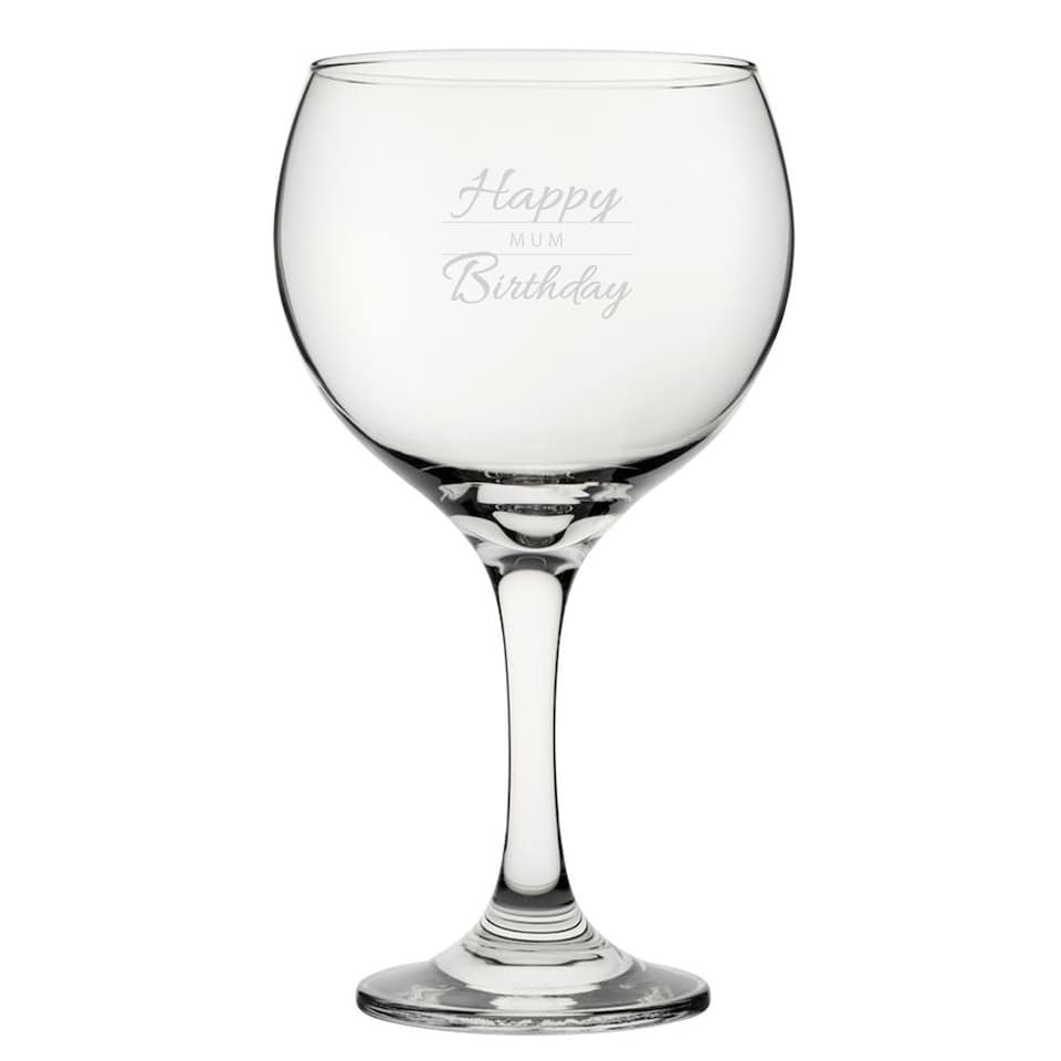 image 1 of Personalised Birthday Mum Gin Balloon Cocktail Glass