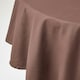 image 1 of Homescapes Chocolate Brown Cotton Round Tablecloth - 178 cm Brown
