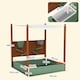 image 7 of AIYAPLAY Wood Sandpit for Kids with Canopy for Garden, Beach, Green 