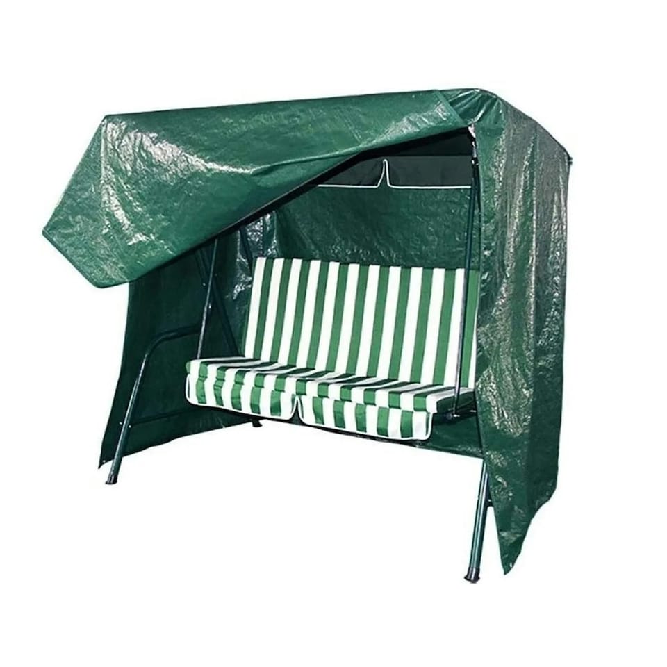 image 1 of Oypla Waterproof 7ft 2.1m Garden Furniture 3 Seater Swing Bench Seat Cover Green