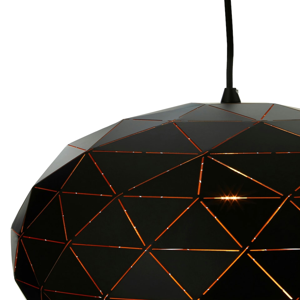 image 1 of Interiors by Premier Small Black and Copper Pendant Light