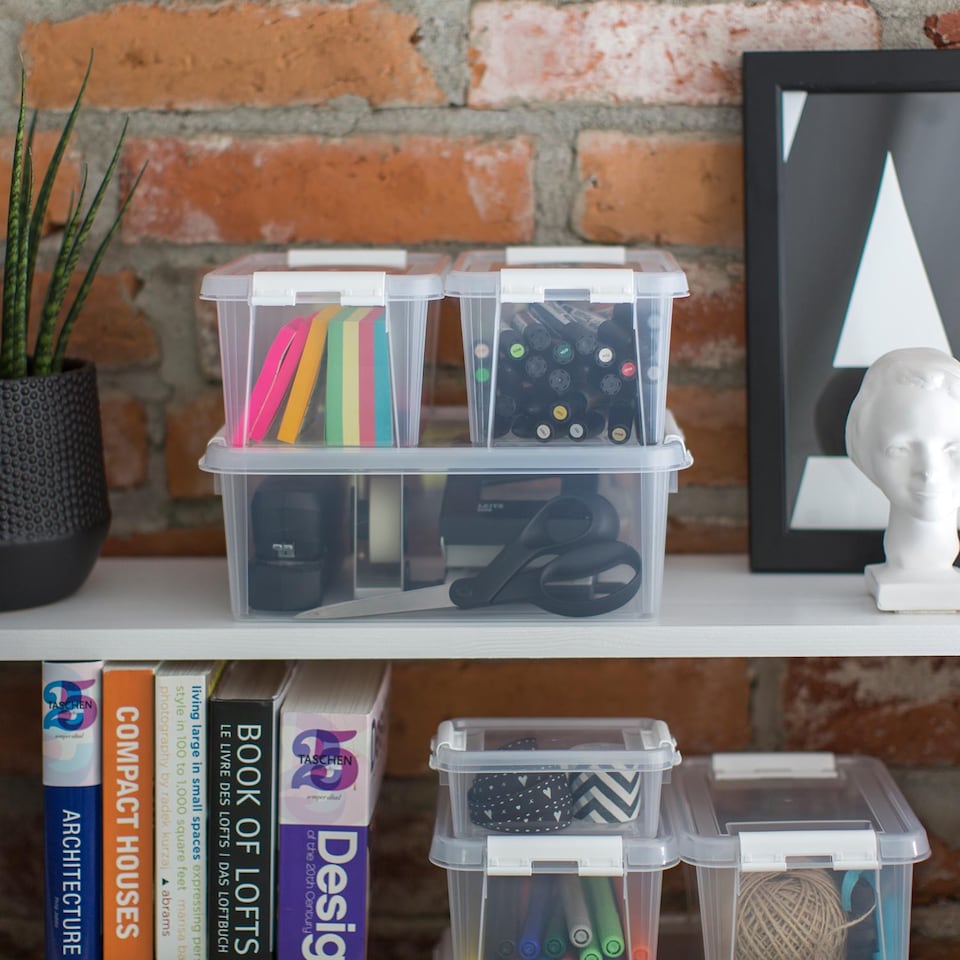 image 1 of SmartStore Different size Storage Box for Home with Clip Lid | Clear | 3.6L