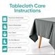 image 3 of Rectangle Wipe Clean Table Cloth, Polyester Table Cover - 52x70 Inch