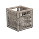 image 1 of Wooden Framed Split Willow Storage Basket Brown | Brown | S
