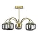 image 1 of BHS Lyna 5 Light Flush Ceiling Light, Satin Brass