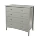 image 3 of Como 4 Drawer Chest of Drawers - Shaker Style Bedroom Storage Cabinet with Compact Design | Grey | Grey | 1