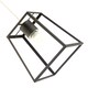 image 5 of Industrial Lantern Pendant Light Shade in Matte Black with Square Top and Bottom | Black