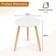 image 2 of COSTWAY Round Coffee End Table Sofa Side Table Furniture White