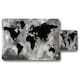 image 2 of Black and white world map (Placemat & Coaster Set)