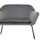 image 5 of Interiors by Premier Grey Velvet Black Frame Armchair, Easy Care Velvet Chairs, Indoor Dining with Velvet Dining Chair