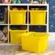 image 2 of Wham Stack & Store 4 x 24L Plastic Storage Boxes | Yellow | 4