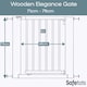 image 3 of Safetots Wooden Elegance Gate, White, 71cm - 79cm, Pressure Fit Safety Gate, Baby Gate for Stairs and Doors, Easy Installation