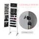 image 4 of HOMCOM Jewelry Cabinet Standing Mirror Full Length Makeup Lockable Armoire Storage Organizer White