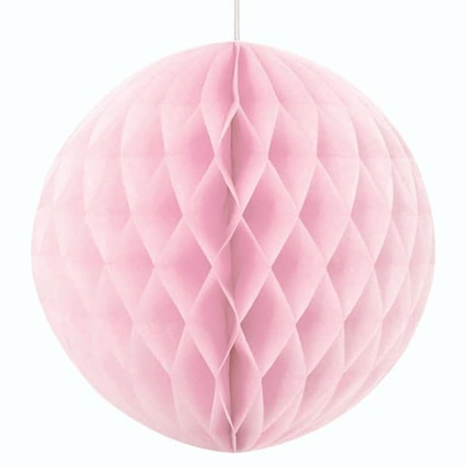 Light Pink Honeycomb Hanging Decoration Ball 20cm