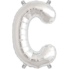 Letter C Silver Air Fill Foil Balloon 40cm / 16 in