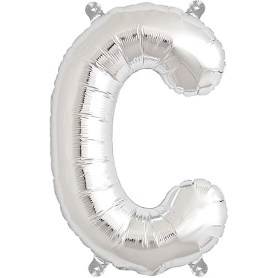 Letter C Silver Air Fill Foil Balloon 40cm / 16 in