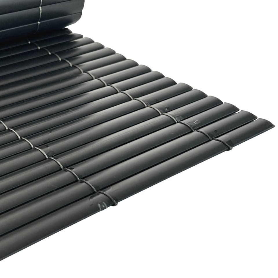 image 1 of 1m x 5m Grey PVC Outdoor Garden Fencing Privacy Screen Roll | Grey | 1