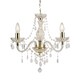 image 1 of Clear and Gold Marie Therese Style 3 x 40W Chandelier Clear | Gold