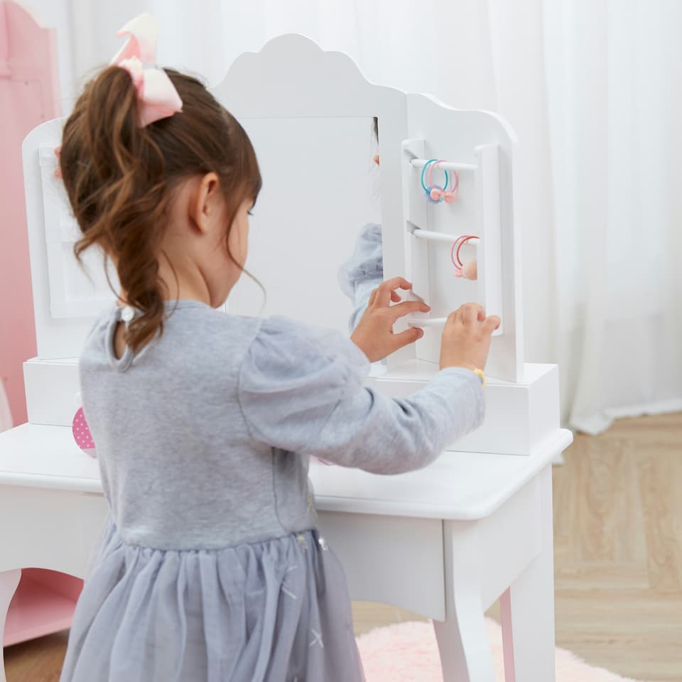 image 1 of Teamson Kids Little Princess Anna Medium Play Vanity, White