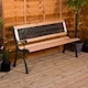 image 1 of Garden Vida 3 Seater Garden Bench Outdoor Patio Seating, Cross Style