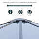 image 3 of Outsunny 3 x 3m Hardtop Gazebo Canopy with Polycarbonate Roof, Aluminium Frame, Permanent Pavilion Garden Gazebo with Netting and Curtains for Patio, Deck, Dark Grey