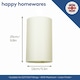 image 5 of Contemporary and Stylish Soft Cream Linen Fabric Tall Cylindrical 25cm Lampshade | Cream | Cream | 1