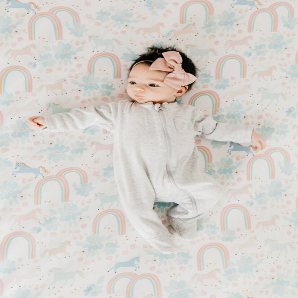 image 1 of Copper Pearl Premium Elasticised Cot Sheet Whimsy
