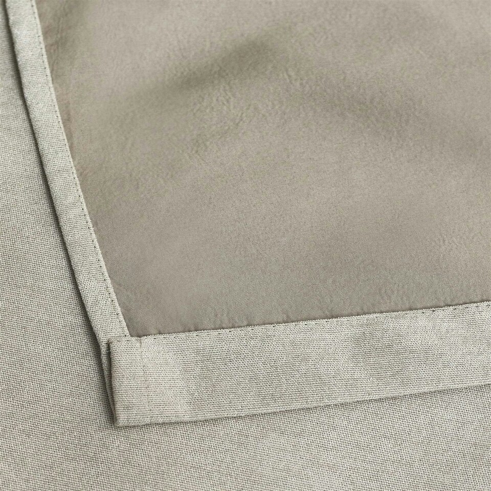 image 1 of Chenille Blackout Ring Top Eyelet Curtains - 117cm x 137cm - Cream