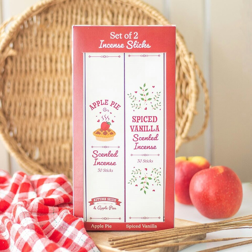 image 1 of Set of 2 Apple Pie and Spiced Vanilla Incense Stick Packs