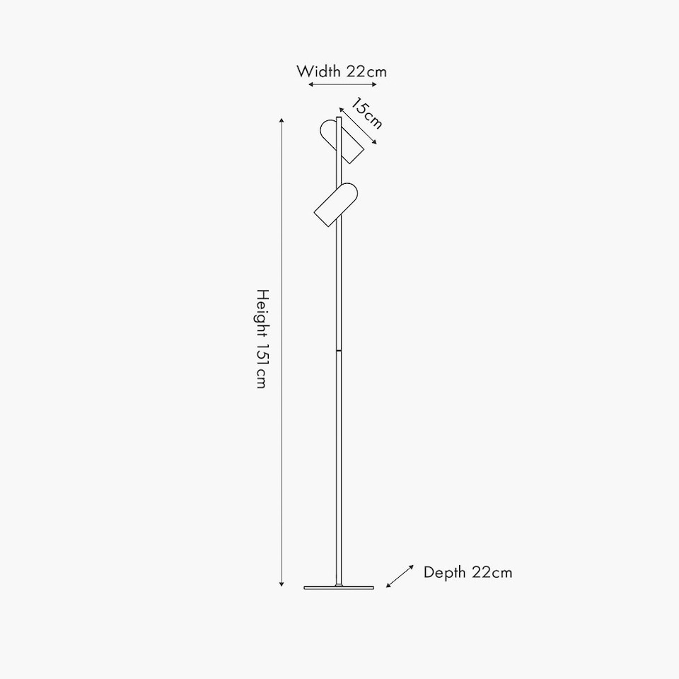 image 1 of Black and Rose Gold Metal LED Floor Lamp Black | Rose gold
