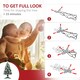 image 5 of HOMCOM 3ft White Light Artificial Christmas Tree w/ 90 LED Star Topper Tri-Base