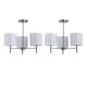 image 1 of Set of 2 Brea - Antique Brass Light Fittings with White Cut Out Shades Bronze | White