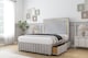 image 3 of Sloomy Boston Gold Silver Naples Divan Bed With Mattress 2 Drawers Right Side With 54" Floor Standing Headboard & 12" Matching Footboard 5' King | Silver | Silver | King | 1
