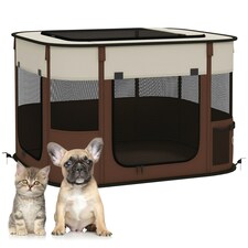 Foldable Pet Target Puppy Pen PawHut Foldable Portable Dog Pen For