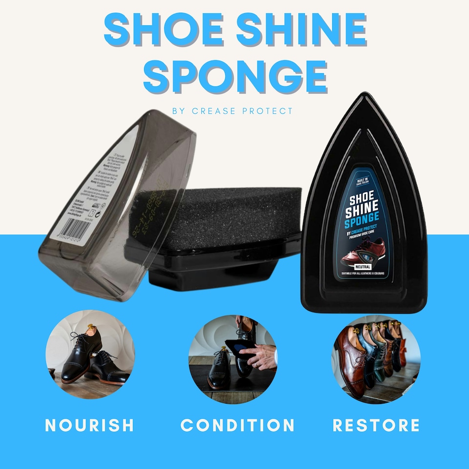 image 1 of Shoe Shine Sponge - Natural Conditioner and Restorer