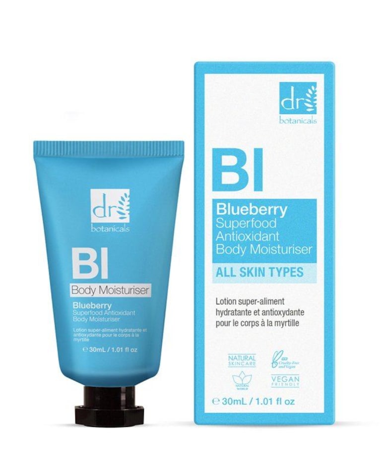 image 1 of Dr Botanicals Blueberry Superfood Anti-Ageing Antioxidant Body Moisturiser 30ml