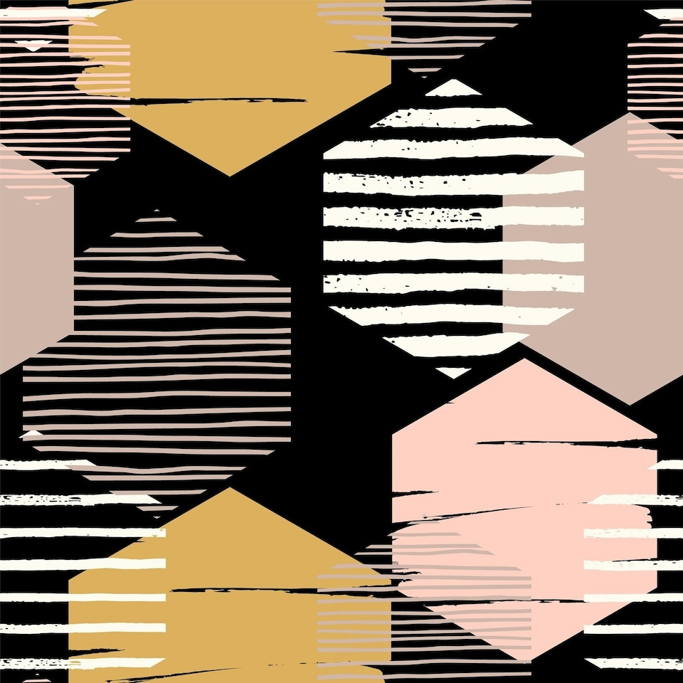 image 1 of Hexagon trending (Canvas print) 66cm x 66cm