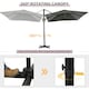 image 3 of Outsunny Square Cantilever Roma Parasol, 360-Degree Rotation, Grey