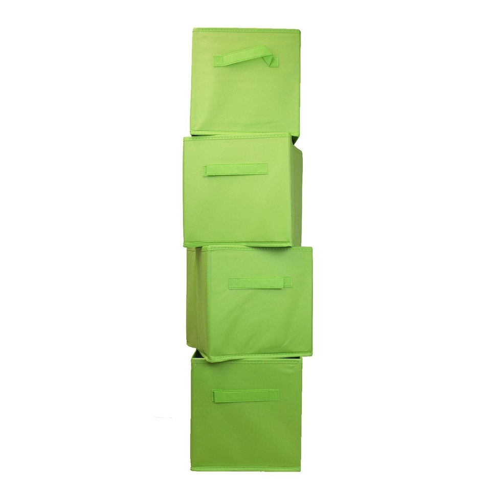 image 1 of Folding Storage Cube Space Saver Home Bedroom Under Bed Playroom Toys Pack of 4