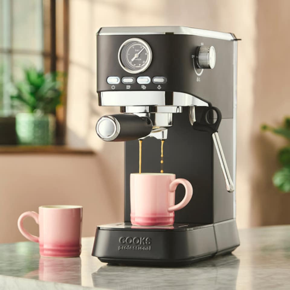 image 1 of Cooks Professional 20 Bar Espresso Coffee Machine with Steam Wand & Drip Tray | Black