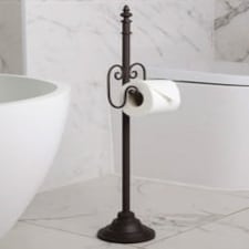 Scrolled Freestanding Toilet Roll Holder