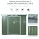 image 3 of Outsunny 7 x 4ft Metal Garden Storage Shed w/ Double Door Green