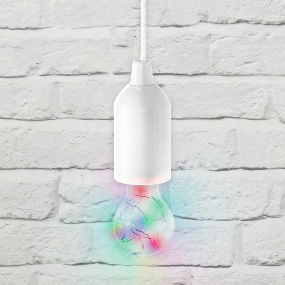 image 1 of Portable Colour Changing Flashing LED Pull Light Bulb On A Rope Study Desk Lamp