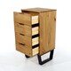 image 6 of Texas 4 Drawer Narrow Chest of Drawers - Industrial Style Pine Bedroom Storage Cabinet with Metal Legs | Brown | Brown | 1