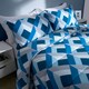 image 3 of OHS Reversible Coverless 10.5 Tog Soft Plush All Year Round Duvet Cover and Pillowcase Bedding Set Blue | Navy Abstract | Double