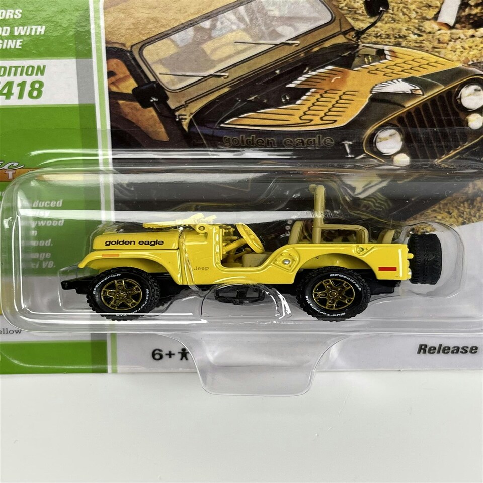 image 1 of Jeep CJ5 Sunshine Yellow 1:64 Scale Johnny Lightning JLCG025B