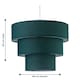 image 6 of Barty - Dark Green 38cm Tiered Pendant Shade Green