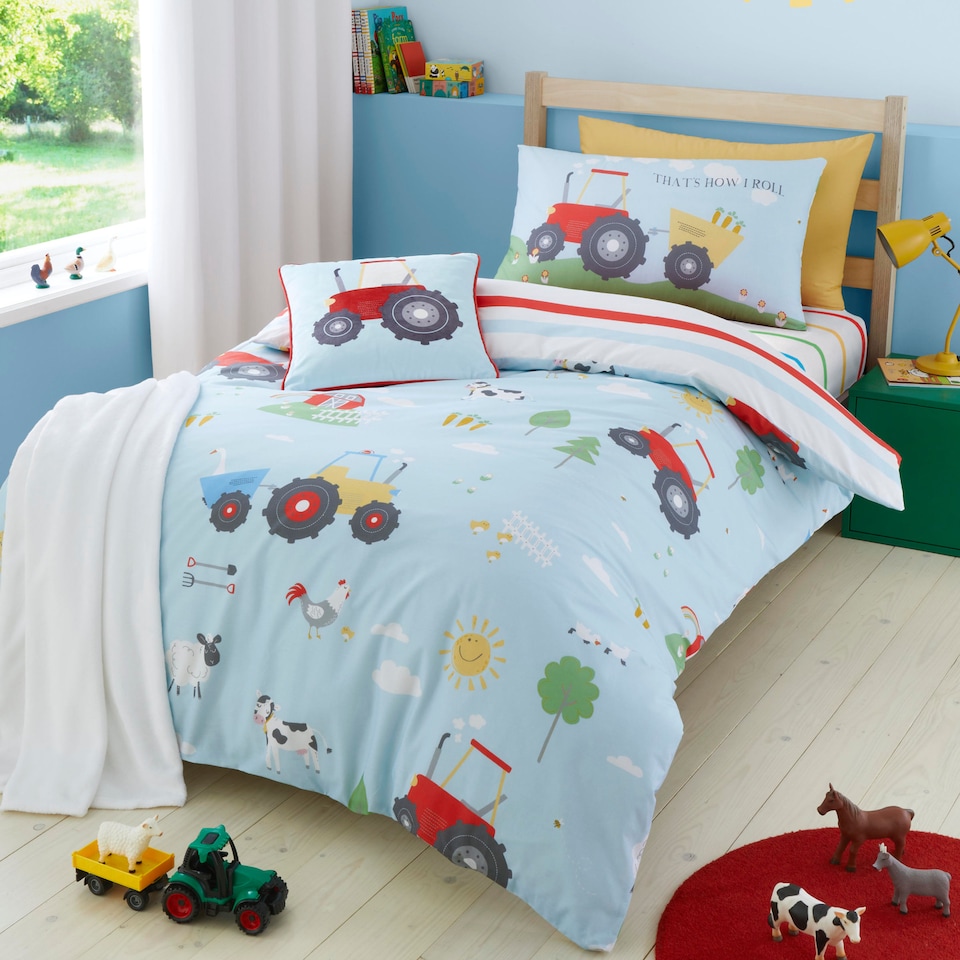 image 1 of Bedlam Farmyard Friends Duvet Cover Set Blue